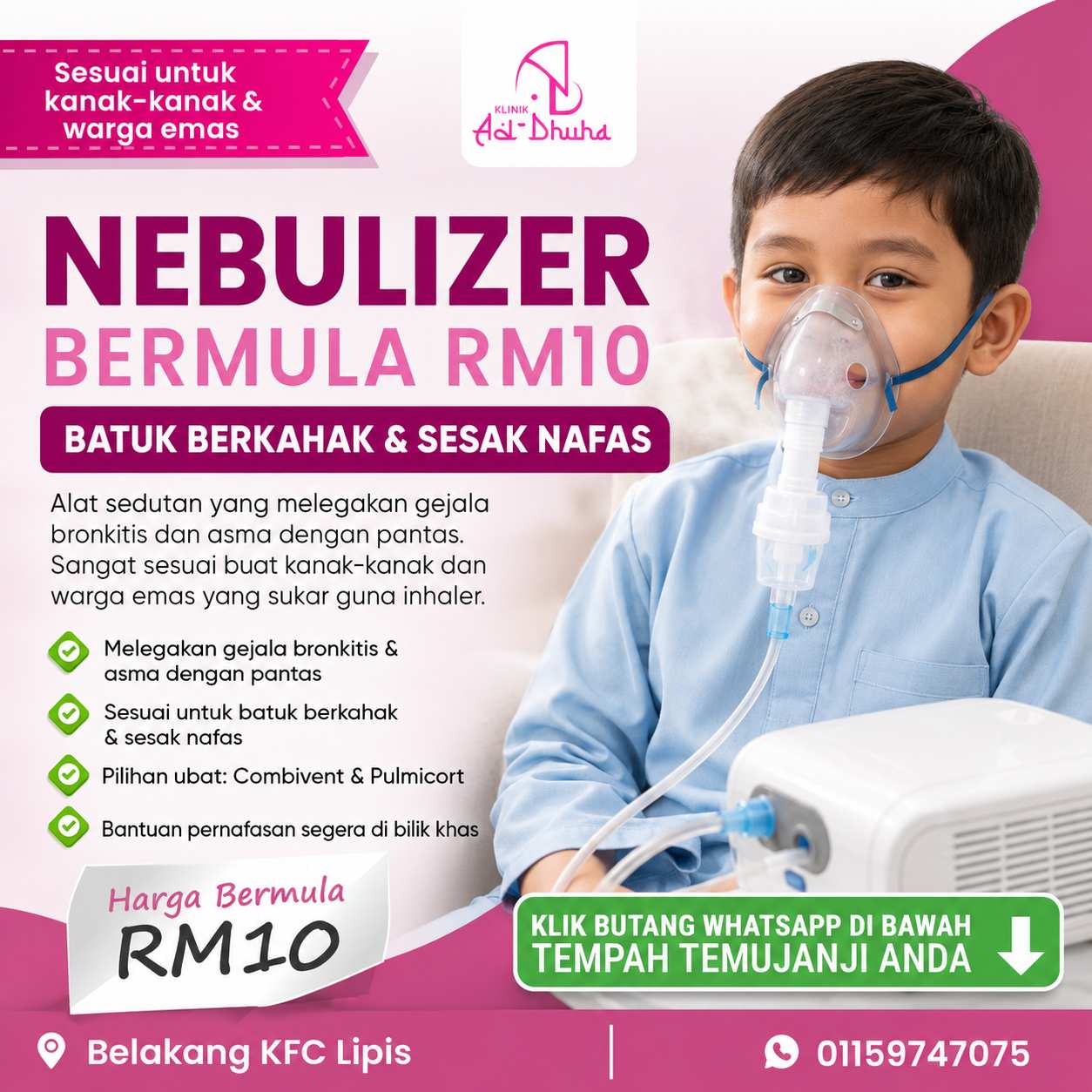 Nebulizer Gas Asma - Klinik Ad-Dhuha Kuala Lipis
